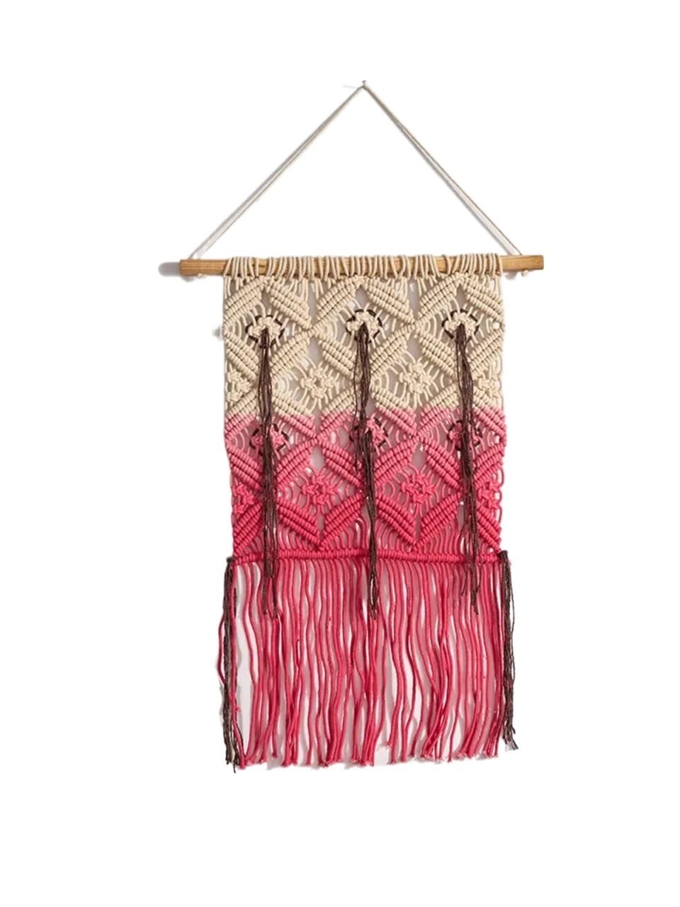 BDFJEDS Tapestry Wall Hanging Macrame Wool Wall Hanging, Handmade Woven Tapestry For Living Room(40x65cm)