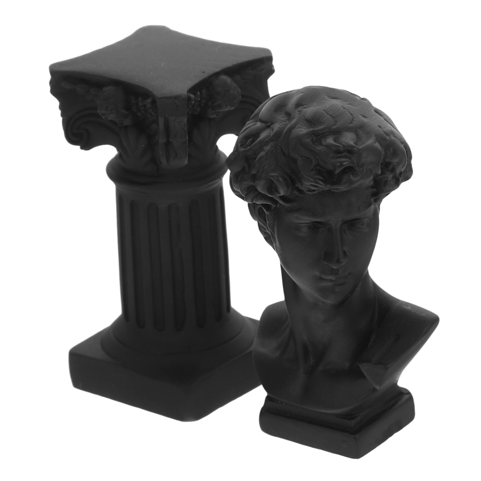 Cabilock 1 Juego Columna Romana Figuras Escritorio Adornos Resina Estatua Griega Escritorio David Escultura David Figuras Estatua Griega Arte David Ornamento David Modelo Resina Sintética