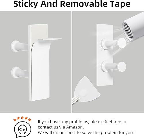 Miniatura 4 de pickpiff Gancho de ducha interior para maquinilla de afeitar gancho de pared impermeable adhesivo para colgar, accesorios de ducha, color blanco,