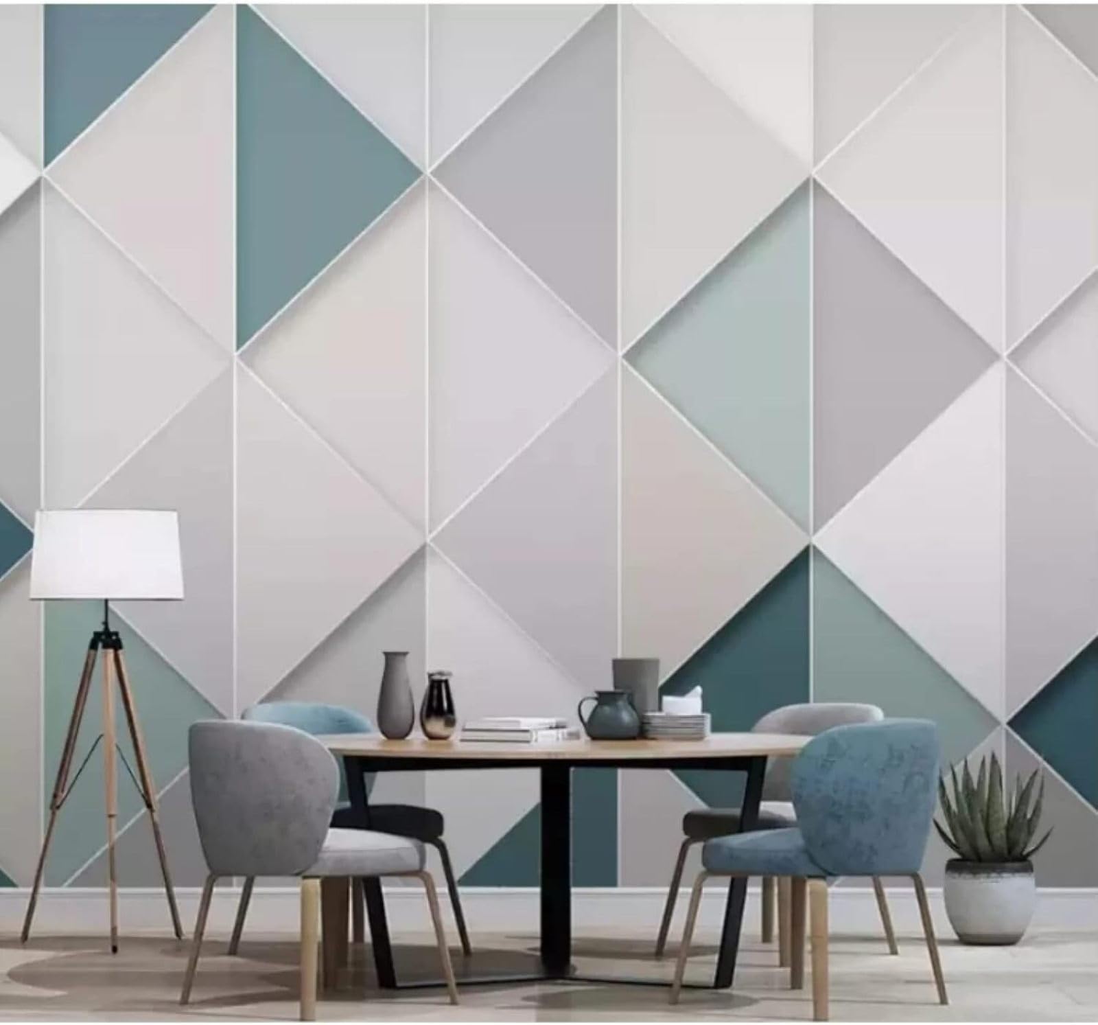 XLMING Minimalist Three Dimensional Colourful Geometric Patterns 3D Wallpaper Luxury Home Dining Decor Paste Sofa Living Room The Wall for Bedroom Mural-400cm×280cm