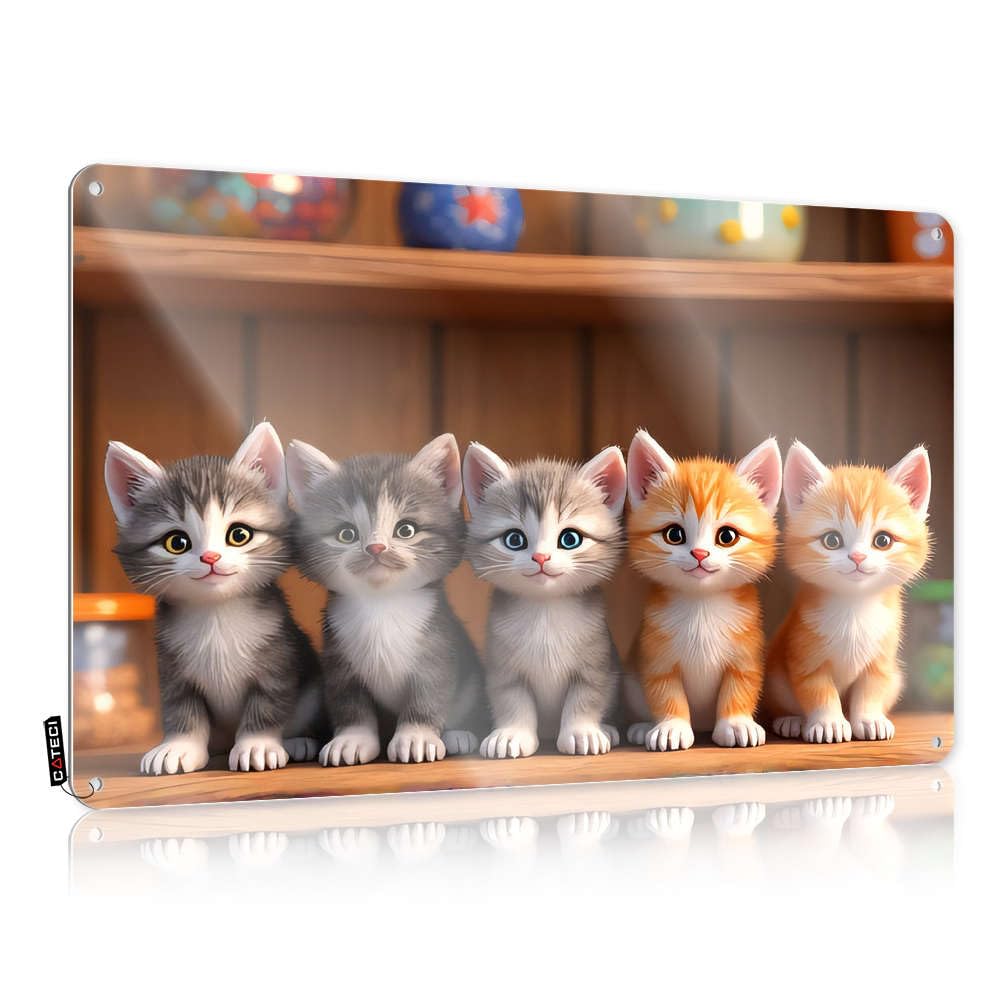 Fzfn Colour Five Adorable Kittens Sitting Together Nice Colorful - Home Gifts Decoration Wall Art Decoration(30X40cm)