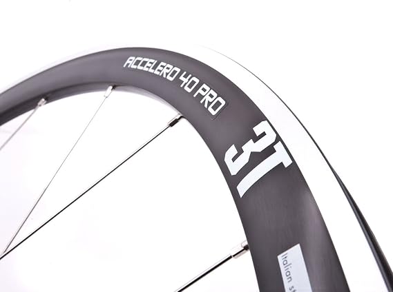3T Accelero 40 Pro Aero clincher 40 mm sezione profonda con Shimano Freehub  : Sport e tempo libero