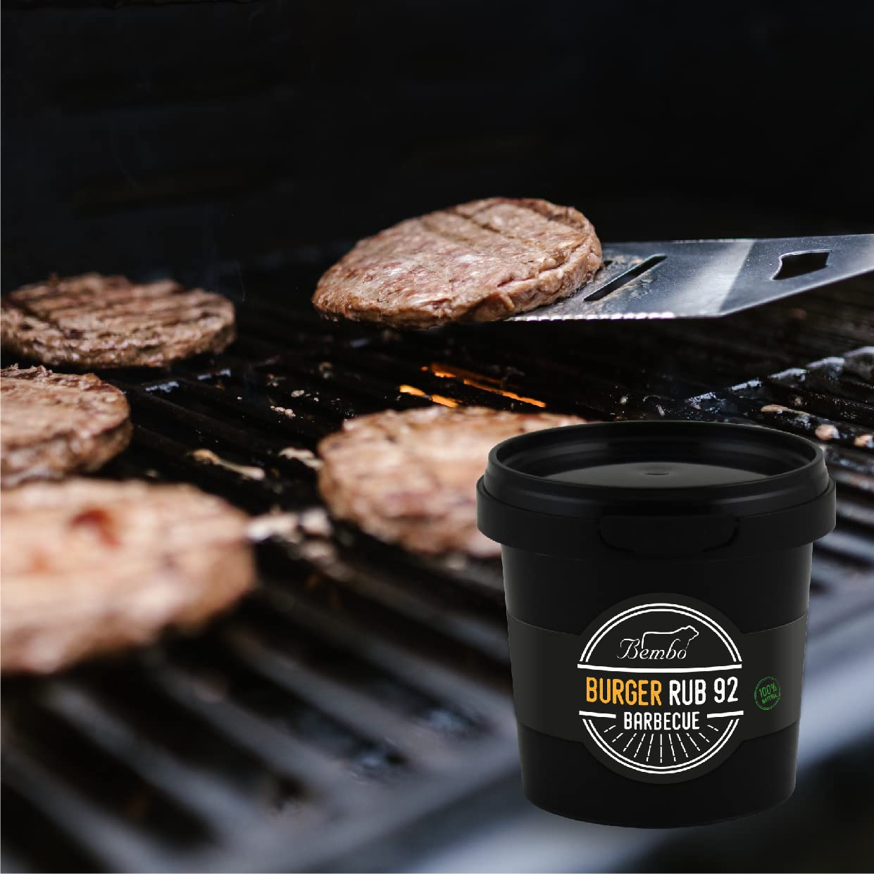 Rub BBQ Burger 92 Bembo – Mélange d’Épices pour Hamburger et Viande Hachée – Marinade Sèche Barbecue – Made in Italy – 150 g