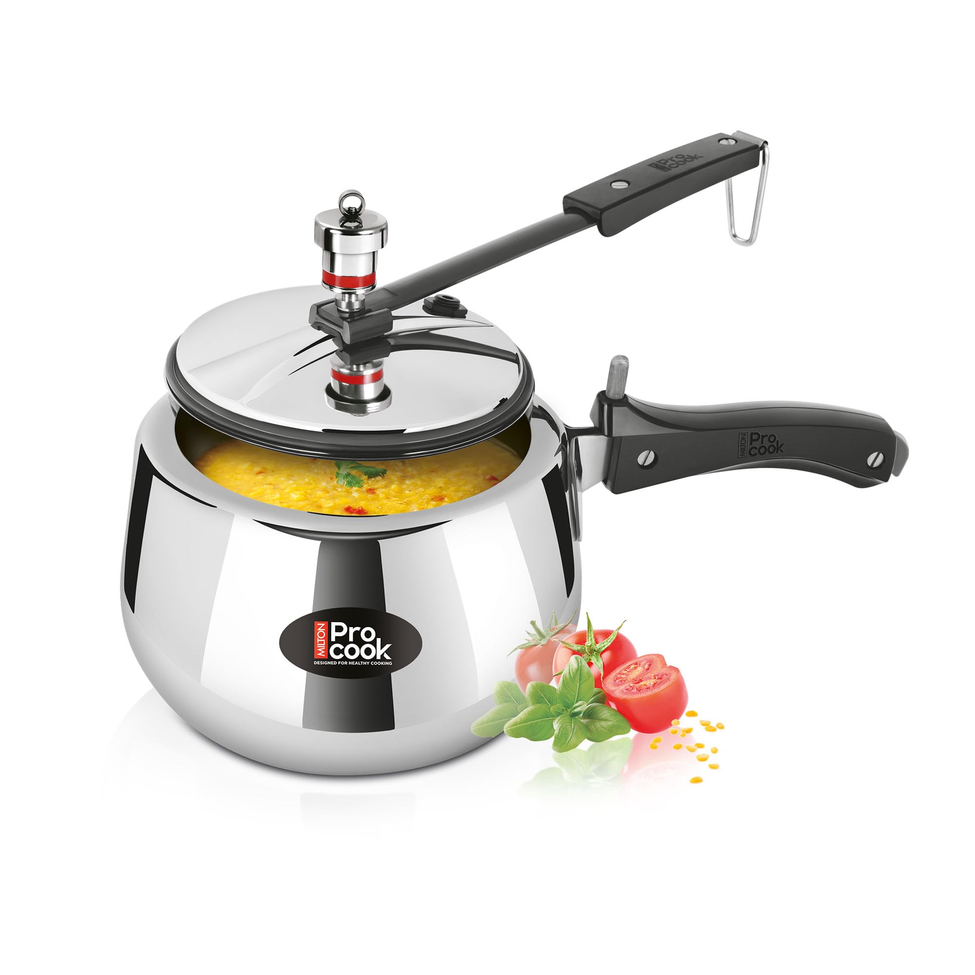 Milton Pro Cook Induction Cookware & Gas Stove Friendly Triply Stainless Steel Curve Pressure Cooker 1.5 Litre With Dual Lid | Outer Lid & Glass Lid | Gasket Release System | 5 Year Warranty | Silver — Amazon image 12