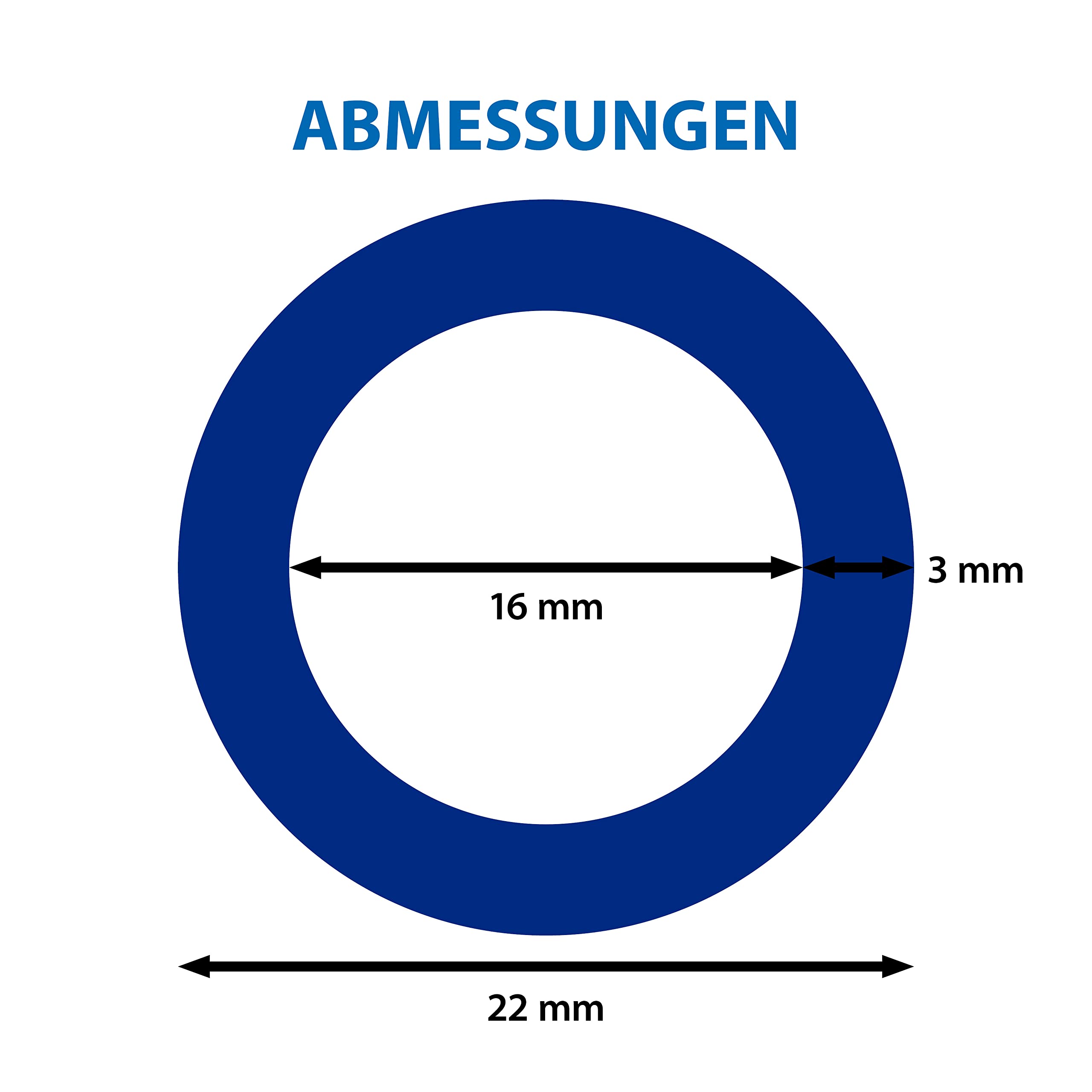 ARKA PVC-Schlauch - 16/22 mm, 5 m, Blau - Flexibler und widerstandsfähiger Schlauch für Wasser- und Lufttransport, vielseitig einsetzbar in Aquarien und Teichen