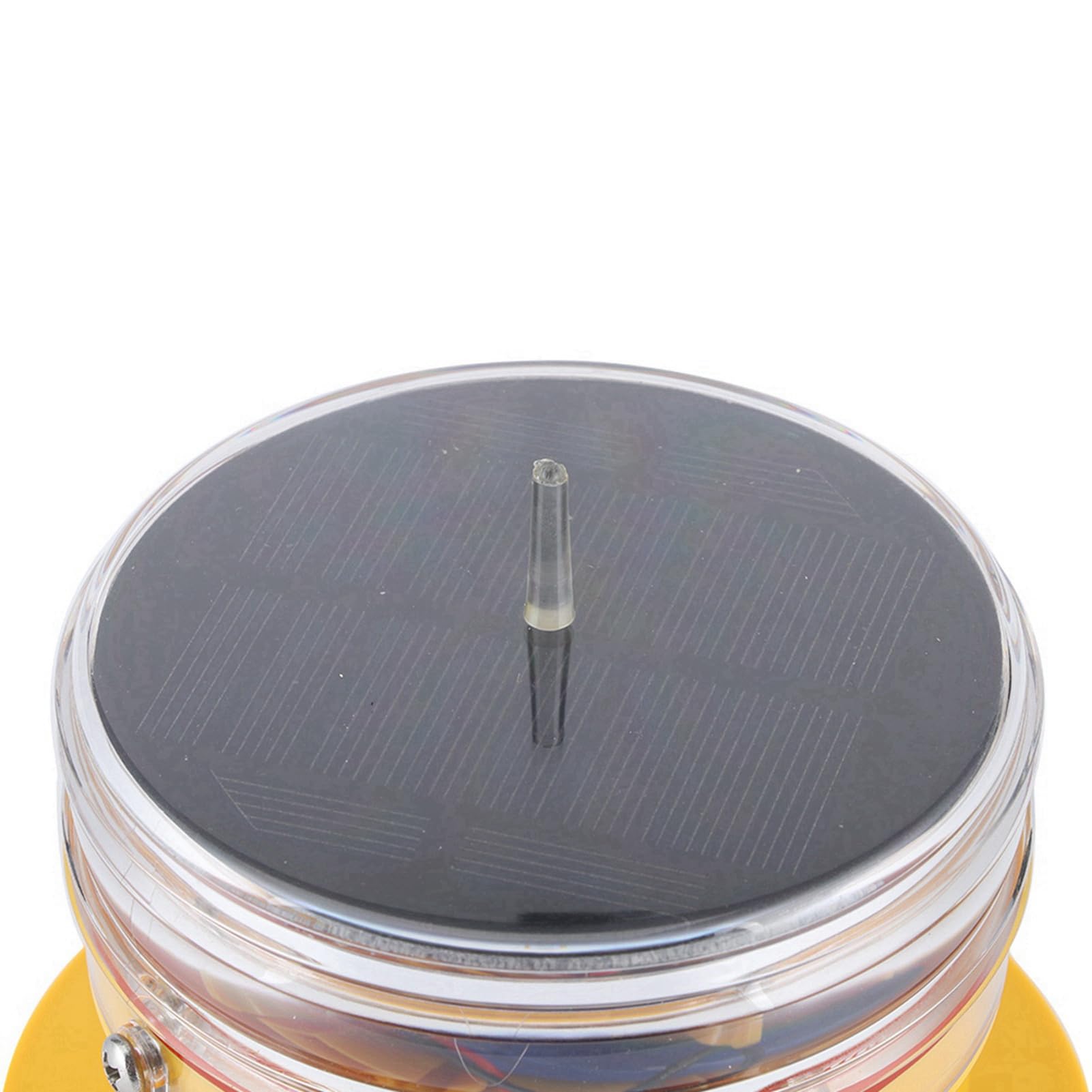 Faro laterale alimentato a energia solare, luce di sicurezza marina LED IP68, luce di navigazione lampeggiante a 360° per nave, molo, barca con pannello solare da 1,2 W e batteria