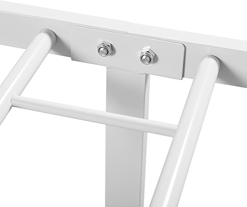 Miniatura 118 de Topeakmart Marco de cama de metal de estilo victoriano tamaño matrimonial con cabecero, base de colchón, no necesita somier, almacenamiento debajo