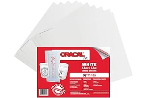 Oracal 651 White Adhesive Vinyl Sheets (10-Pack)