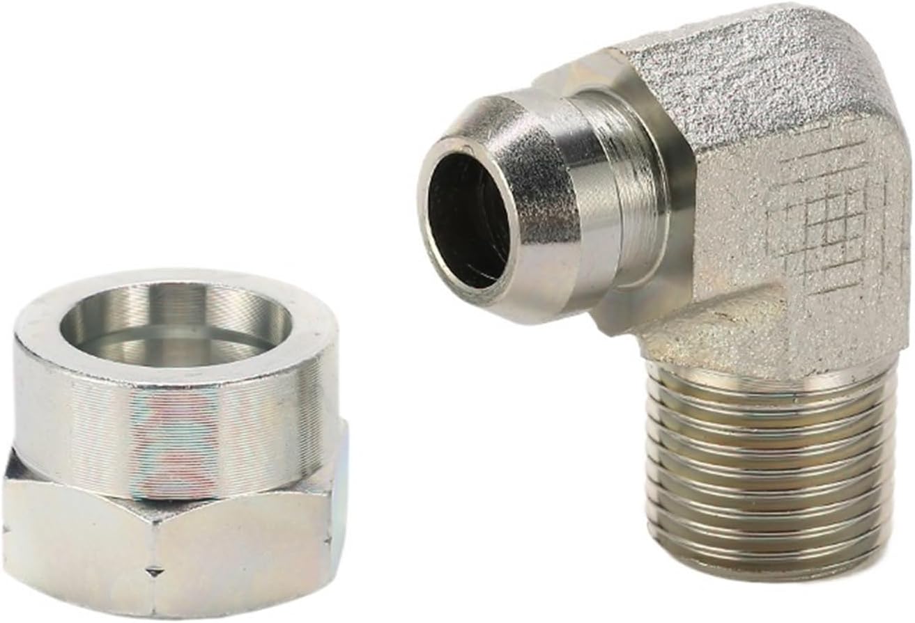 100PCS 2B9-04 BSPP Male Adapters 60° SEAT 90°ELBOW BSPP FEMALE Pipe Connector Hydraulic Adapters Plumbing Fittings