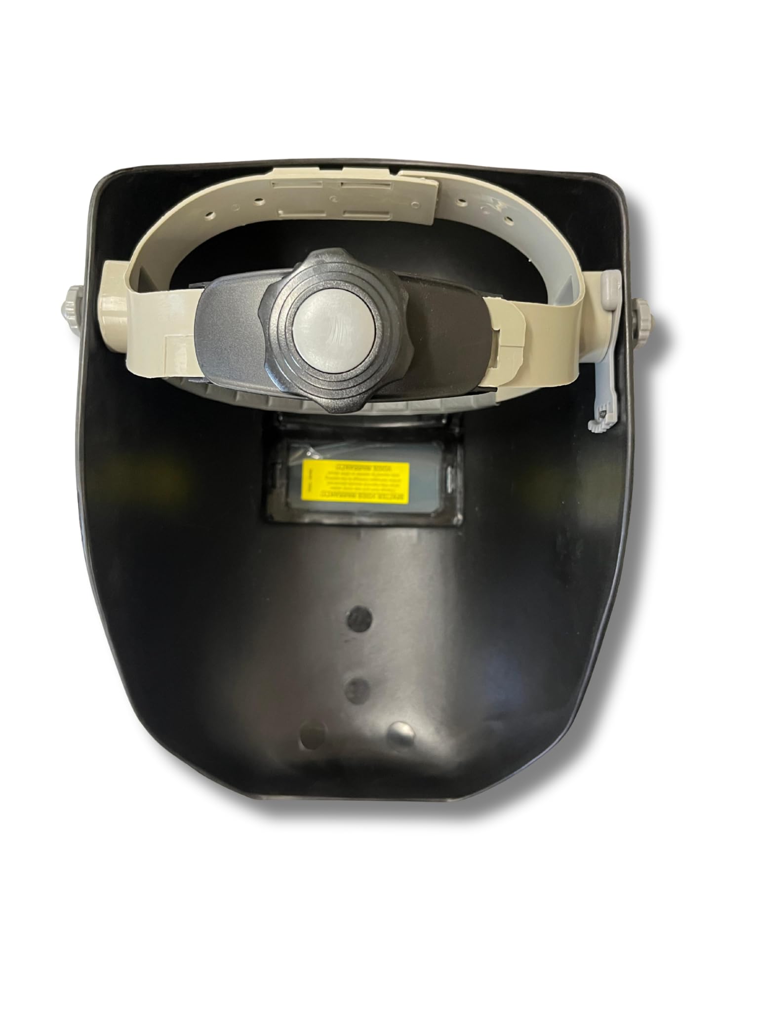 Schwarzer Schweißhelm mit aufklappbarer Linse, strapazierfähiges ABS, spritzwassergeschützt