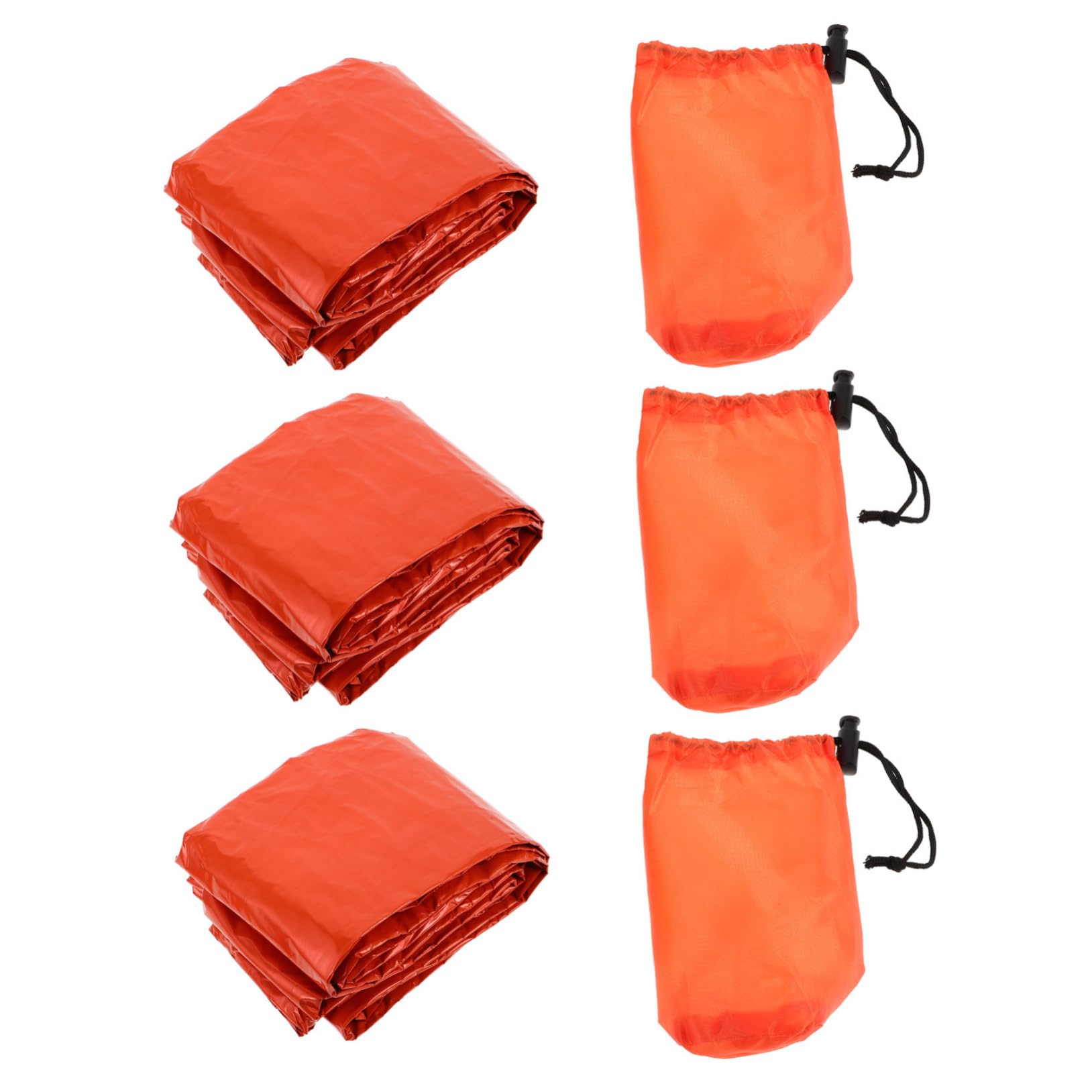 Kisangel 3satz Not-thermoschlafsack Für Camping Und Wandern Tragbar Aufbewahrungstasche Notfall-biwaksack Geeignet