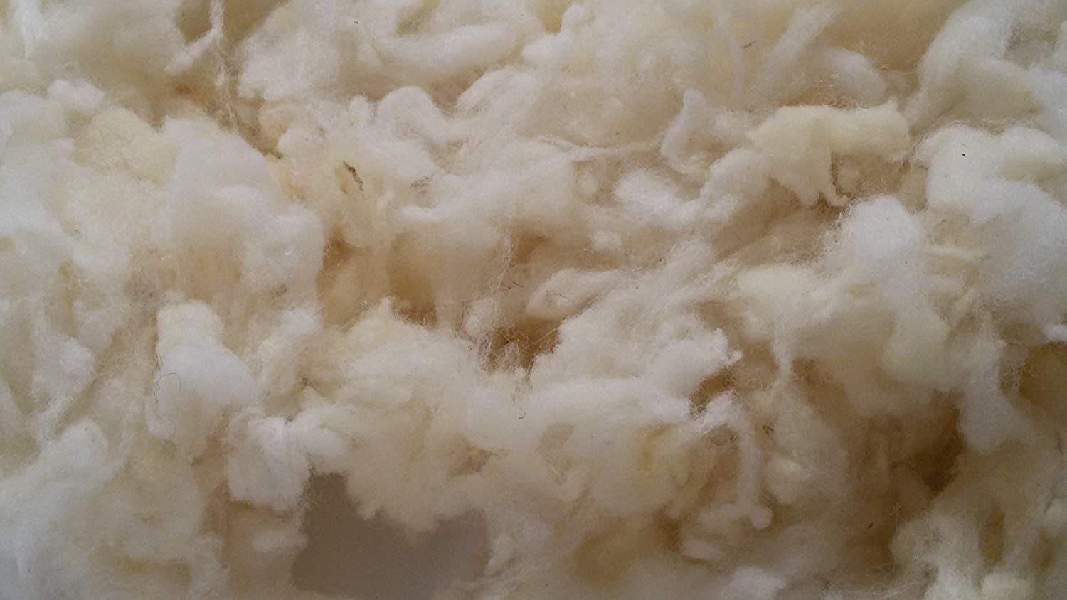 Schurwollflocken, Füllwatte,100% Schafschurwolle, 3 kg, fein, (EUR 13,32/kg), aus gewaschener, handsortierter Schafwolle, Füllmaterial