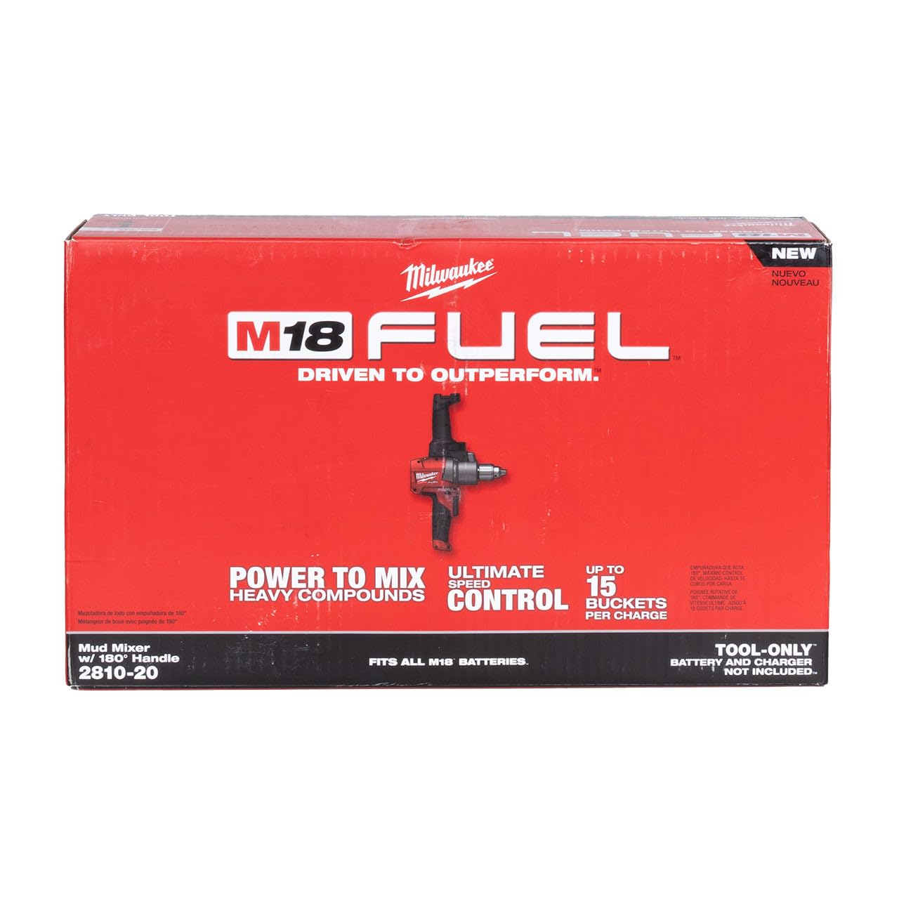 Amazon.com: Milwaukee 2810-20 M18 Fuel Mud Mixer with 180° Handle