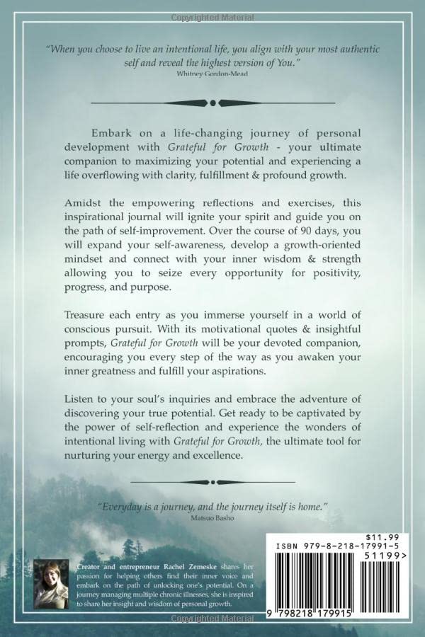 Miniatura 2 de Grateful for Growth - Daily Guided Self Reflection Journal for Women, A 90 Day Personal Growth Workbook Increase Focus, Mindfulness, Emotional ... w