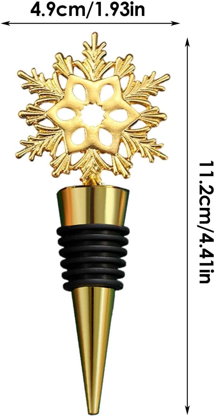 Wine Saver - Reusable Christmas Snowflake Metal Bottle Stopper For Parties