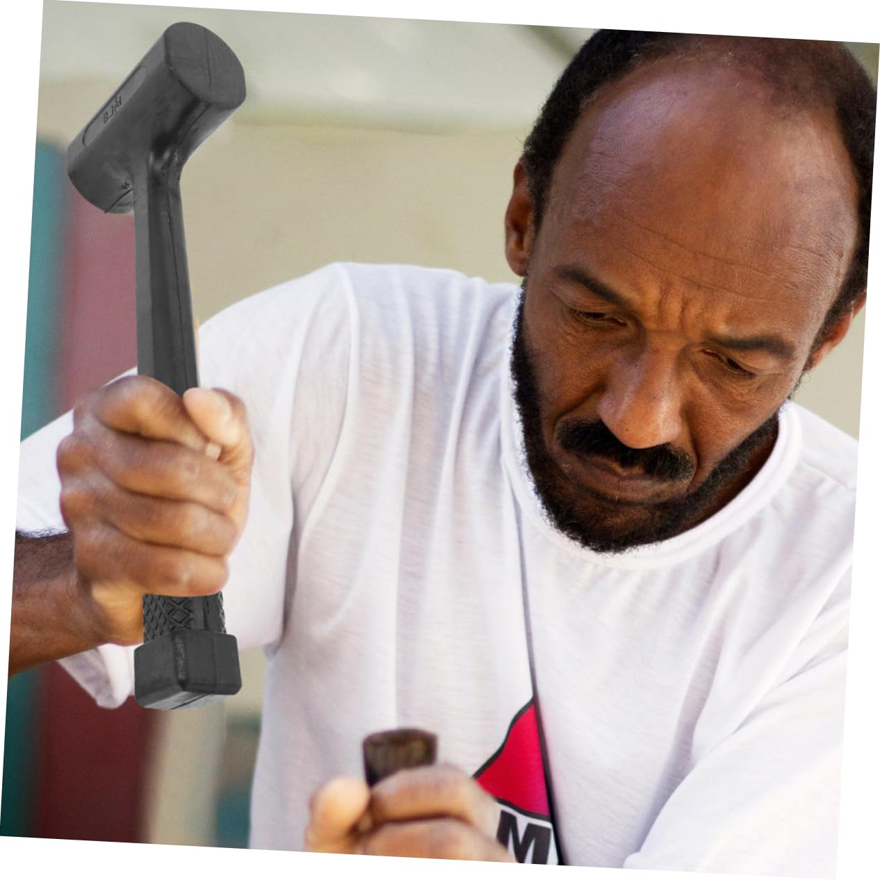 ARTIBETTER Shockproof Rubber Hammer Woodworking Mallet Non-slip Mallet Rubber Head Hammer Woodworking Hammer Hammers Tools Rubber Head Mallet Double-faced Rubber Mallet Hammer with Handle