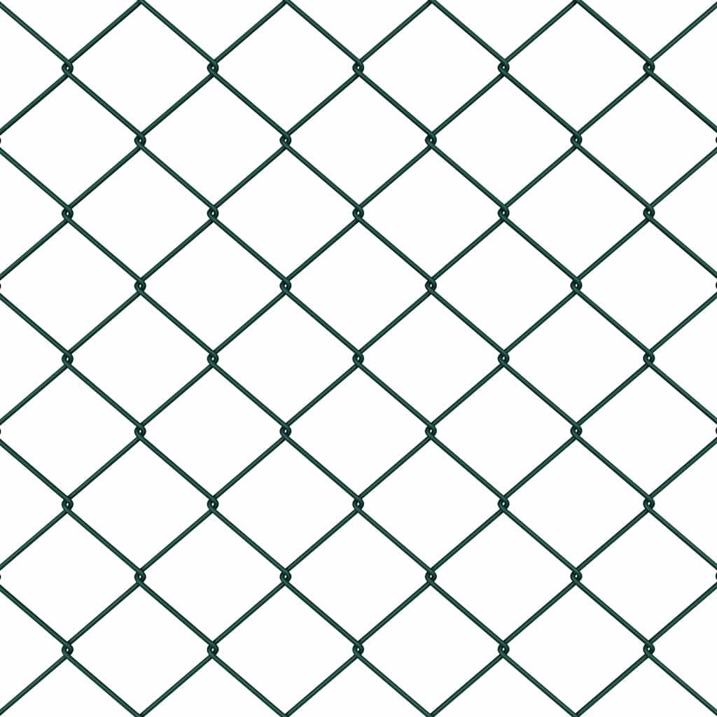Set di pali per recinzione, colore verde, altezza 1 m, in acciaio PVC, lunghezza 10 m, maglie 40 x 40 mm, design moderno, robusto e durevole, per giardino, terrazza, balcone