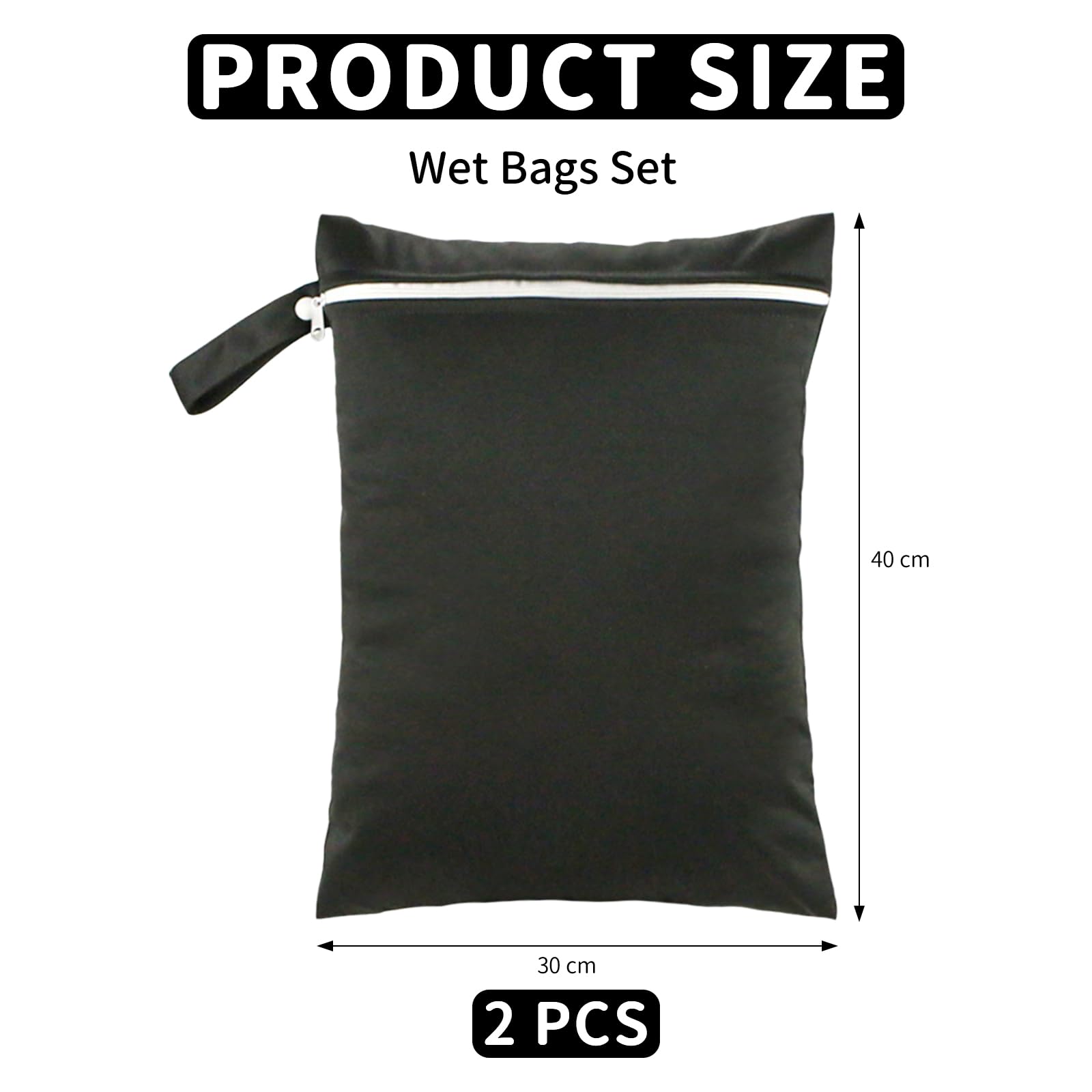 MOLIMOLI 2 pezzi borsa bagnata impermeabile 40x30 cm per costumi da bagno con cerniera spiaggia