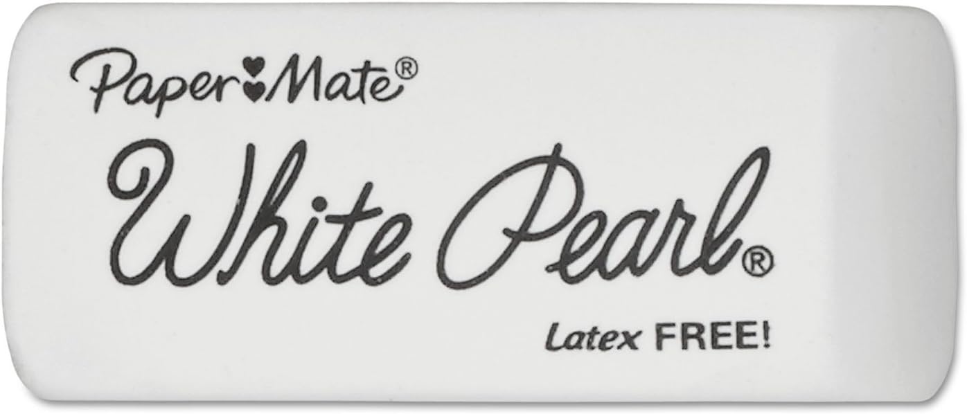 Paper Mate 70624 White Pearl Eraser, 3/Pack