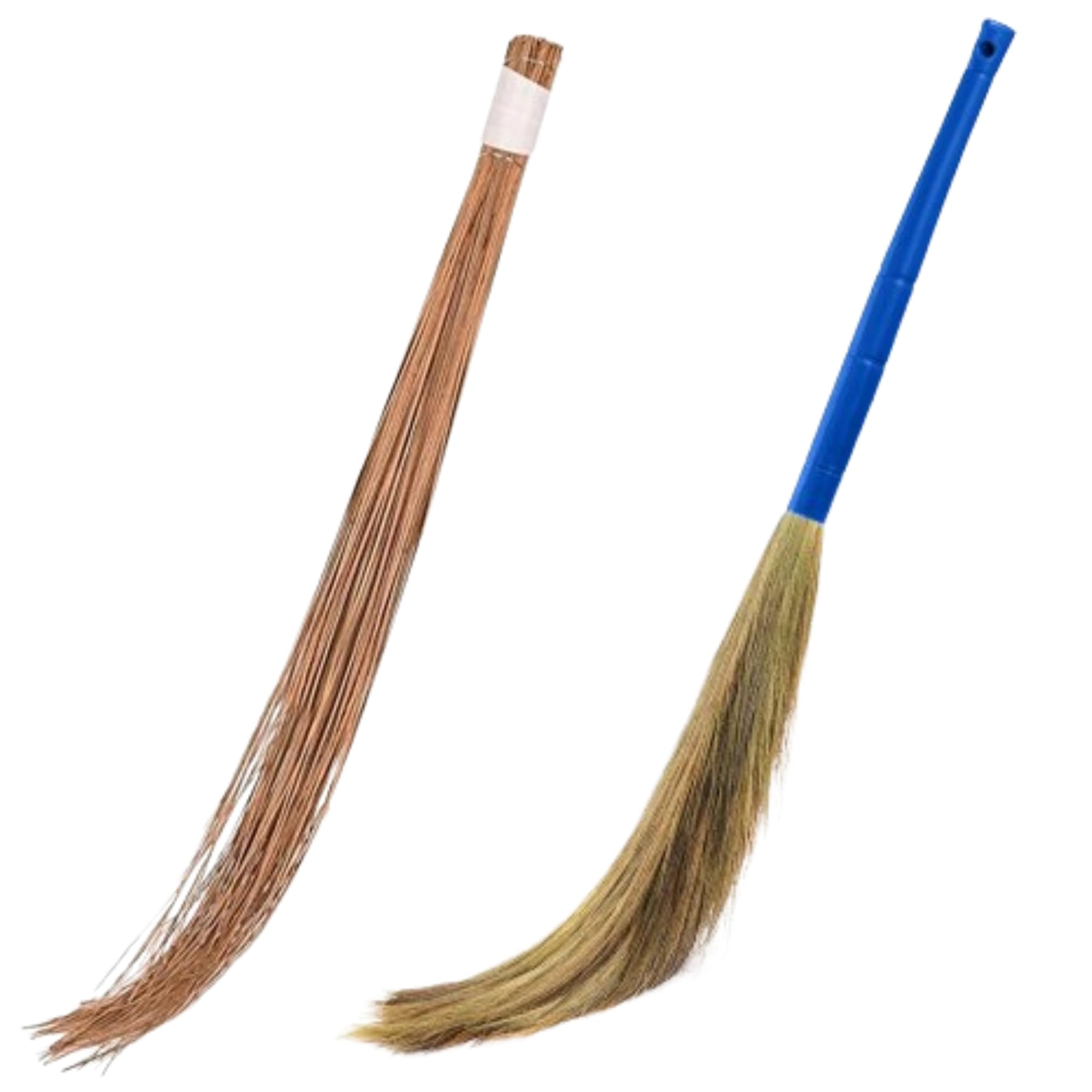 VV Store - Clean Sweep Floor Broom with Natural Pure Bamboo Coconut Seek Jhadu & Soft No Dust Phool Jhadu/Broom || Jhadu for Home, Office. Bathroom and Outdoor Cleaning (Combo of 2) (B0D83V1R1X) Amazon Price History, Amazon Price Tracker