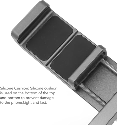 Miniatura 5 de Plataforma de video para smartphone, aleación de aluminio, aparejo de vlogging con asas dobles, jaula portátil para teléfono con cojín de silicona,