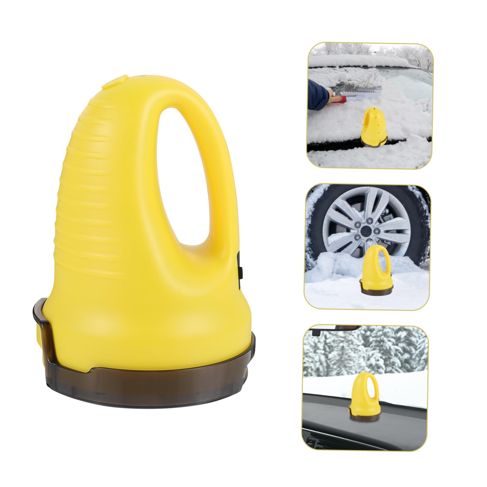 ABOOFAN Grattoir à Neige Électrique Outil de Déneigement Compact pour Vitre de Voiture en Abs, Retrait du Givre, Rangement Pratique pour L’Hiver