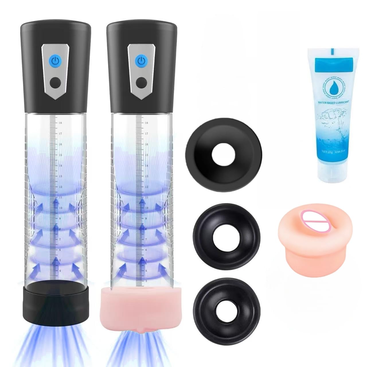 Enhancement Vacuum Pumps Air Pressure Device, Increase Sizes Growth Automatic Pump, Electric Massager Enlargement Silicone Pocket Strength Suction Enlarger G01