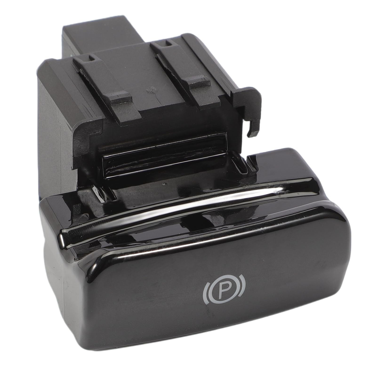 FineBoing Interruttore Freno A Mano Interruttore di Parcheggio Elettronico Pulsante Luminoso nero 470703 Per P-eugeot 3008 5008 Citr0en C4 (Nero Brillante)
