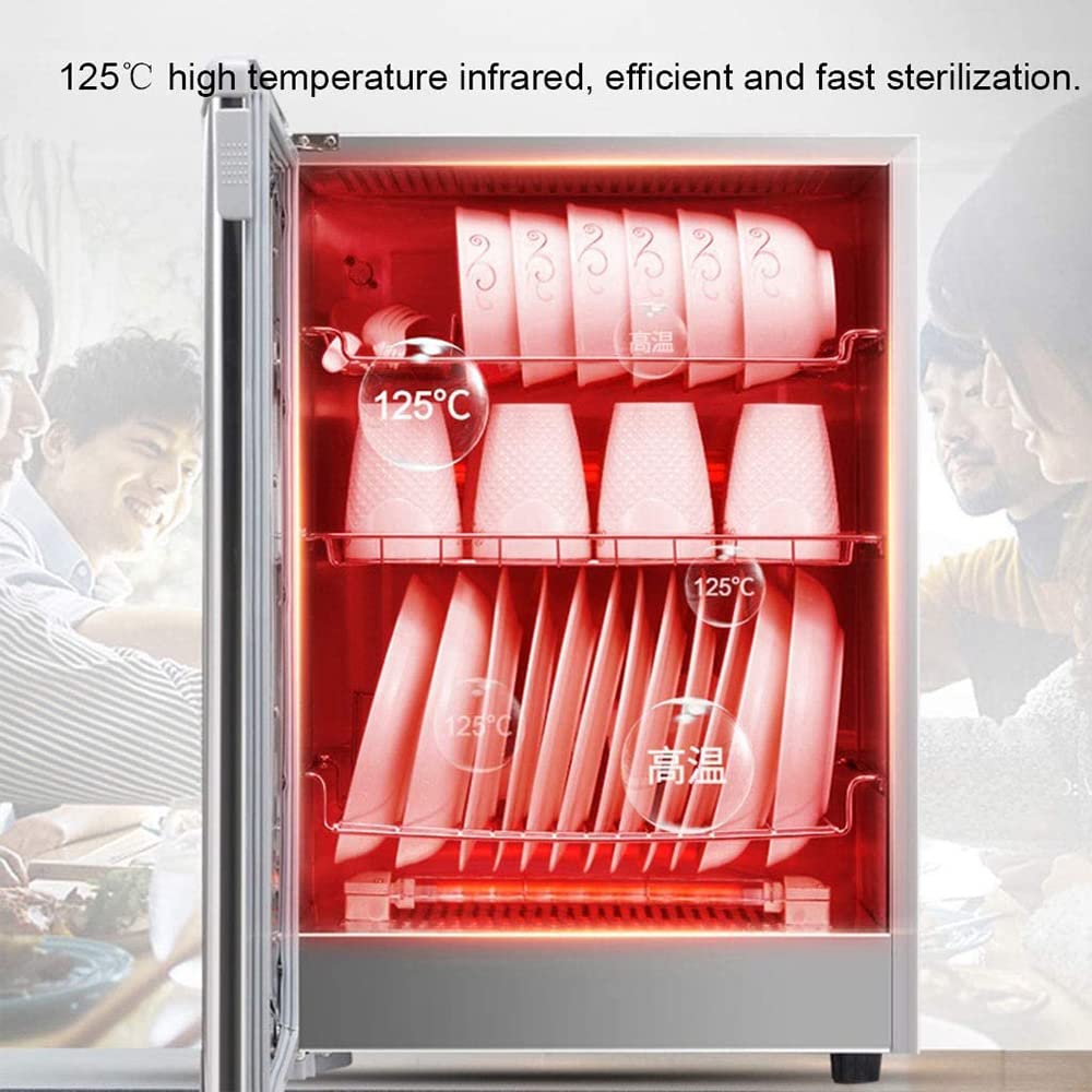 Secador de platos y esterilizador multifuncional, estante de secado de aire caliente para T y botellas, ahorro de espacio para el hogar, escurreplatos y desinfectante eficaz