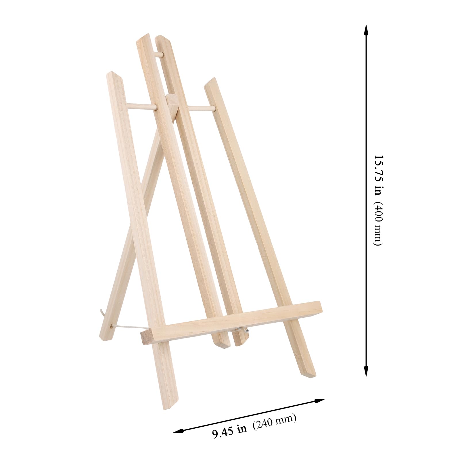 MUKSEUT 8 caballetes de mesa de 40 x 24 cm para pintar, soporte de madera ajustable, soporte de lona, caballete de exhibición de madera para pinturas, dibujos, fotos enmarcadas, carteles