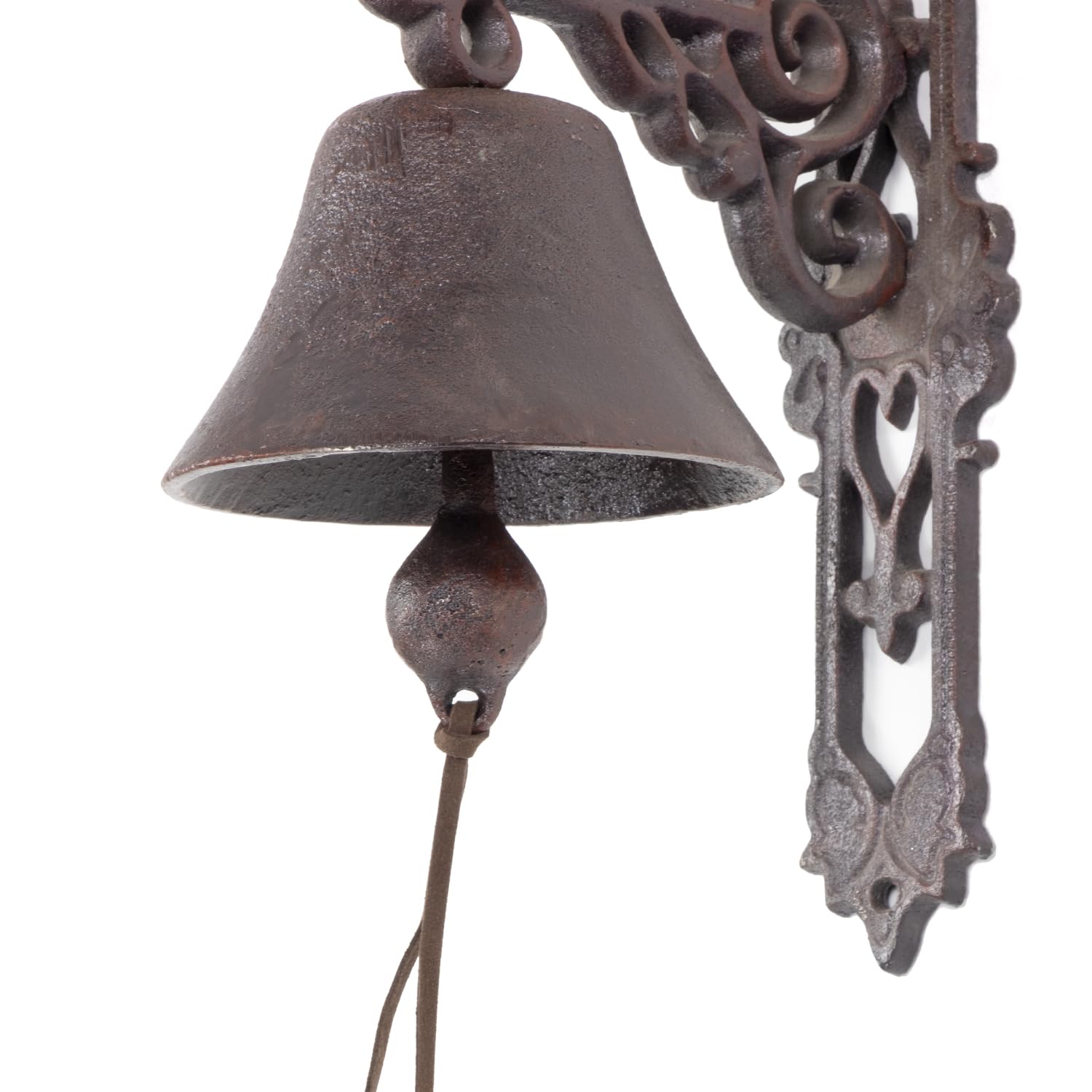 Moritz - Campana de Pared de Hierro Fundido, diseño de Vaca, Color marrón y Blanco