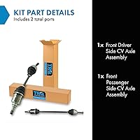 Vista 514 de TRQ Juego de conjunto de eje de transmisión CV delantero para conductor y pasajero, 2 piezas, compatible con Ford Explorer 4WD 95-01, Explorer AWD