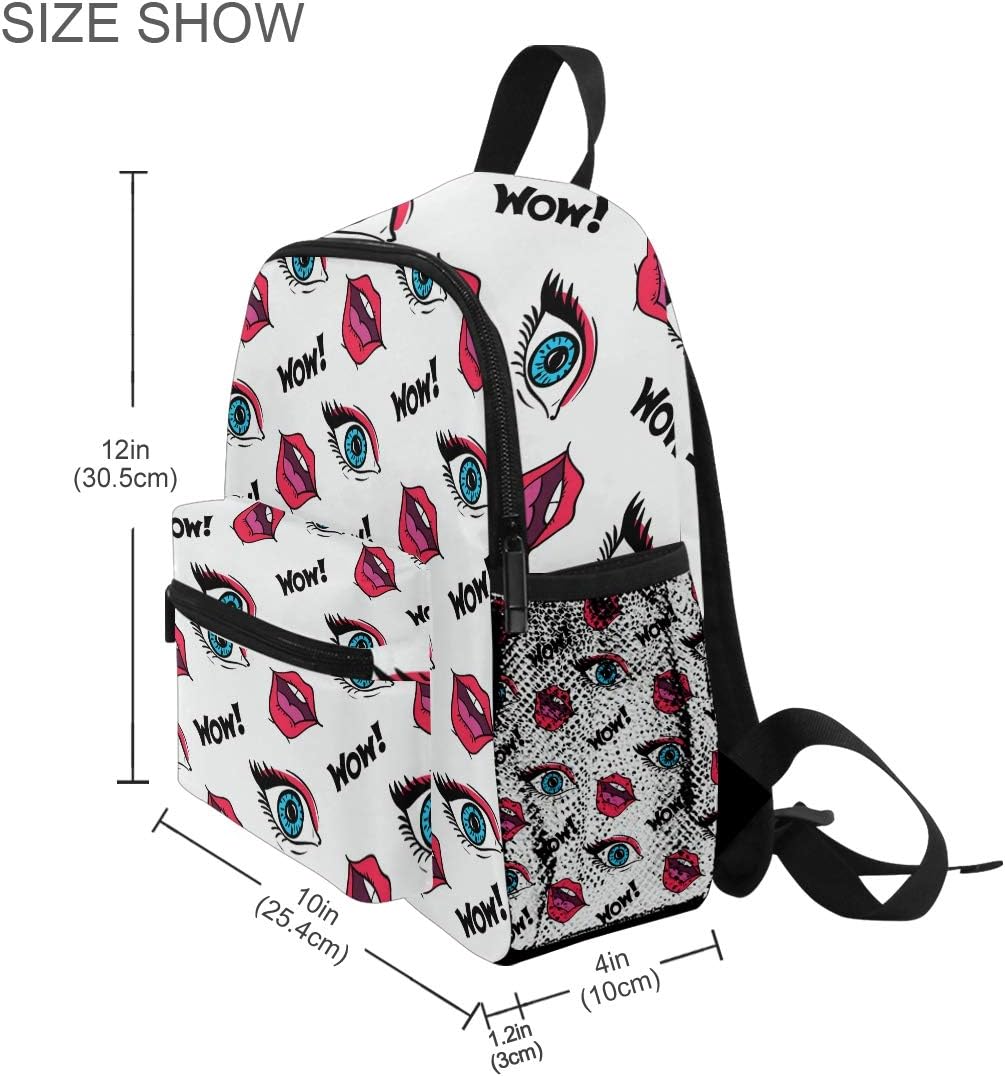 Zaino per la scuola materna, zaino per bambini con occhi e bocca, zaino  leggero per bambini da 3 a 5 anni, con cinghia pettorale e fischietto :  Amazon.it: Valigeria