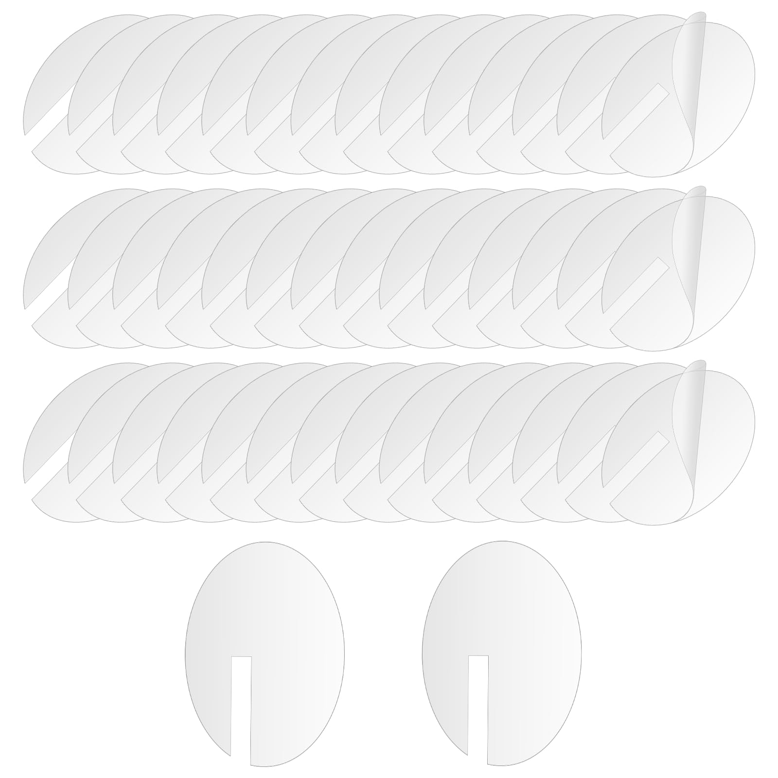 sourcing map 60 Pcs Acrylic Drink Tags, Drink Labels for Party Oval Shape Blank Champagne Wine Glass Name Tags DIY Drink Charm for Wedding Bar Party Decoration, Clear