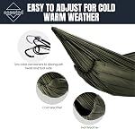 Onewind Camping Hammock Underquilt, Sorona Insulation Under Quilt, Lightweight Warm Hammock Quilts for Double or Single Hammock Camping, Hiking, Backpacking, OD Green