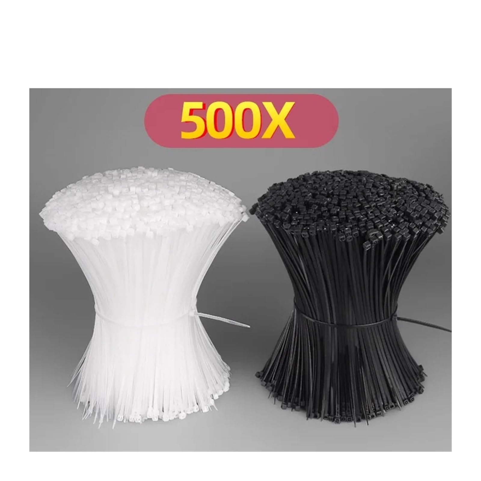 Bridas de nailon de plástico con cierre automático, correas de sujeción ajustables, for el hogar, la oficina, el jardín, etc.(Grey,1000Pcs)