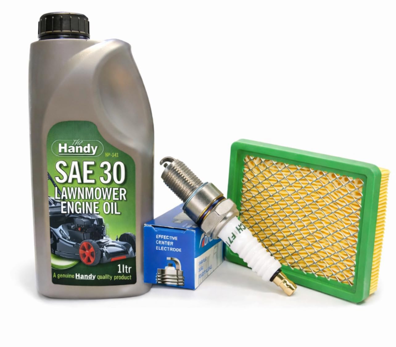 HYM460SPE Lawnmower Engine Service Kit for Hyundai HYM460SP / HYM460SPE – Fits IC140V & IC140VE Engines – Includes SAE 30 Oil, Spark Plug & Air Filter