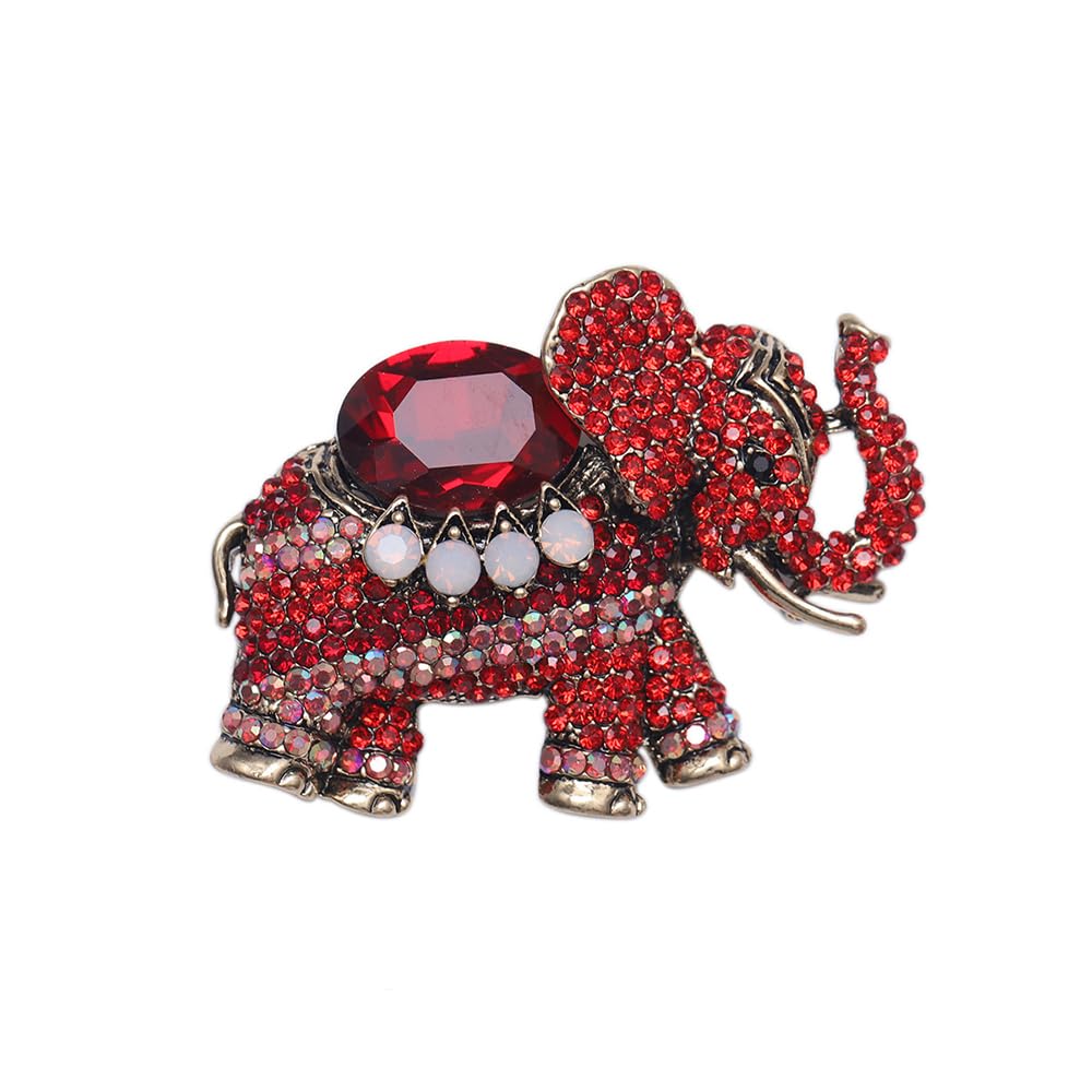Fashion Elephant Lapel Pin Brooch for Women Girls Cubic Zirconia Rhinestone Animal Dress Accessories Corsage for Hat Bag Suit Pins Backpacks Clothes Brooches Pins Dianty Jewelry Gifts Birthday