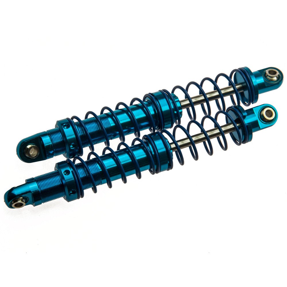 4 sztuk RC zawieszenie samochodu amortyzatory wewnętrzne amortyzatory sprężynowe 70/80/90/100/110/120mm 1:10 gąsienica RC SCX10 TRX4 Zdalny amortyzator samochodowy(120mm blue)