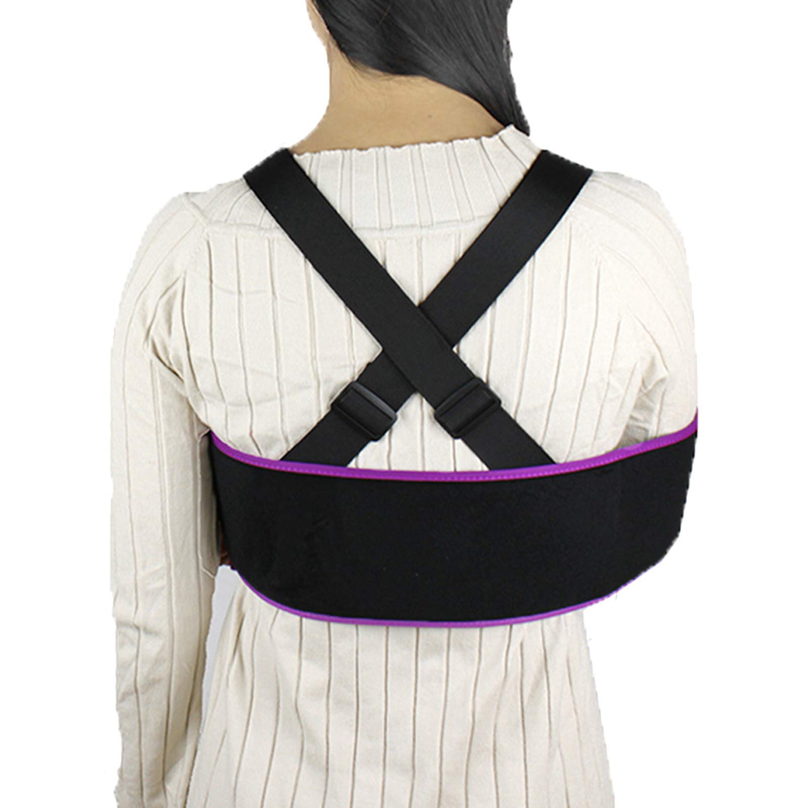 Rotor inmovilizador de hombro con cabestrillo para brazo, material transpirable, máxima comodidad, correa dividida, correa ajustable para el hombro, soporte de codo para lesiones rotas en el