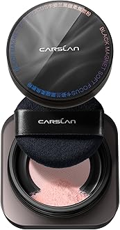 Black Magnet Soft Focus Make Up Powder, Waterproof Loose Setting Powder, 24H Longlasting, Oil Control, Talc-Free Face Powder, 01 Pink For Dry&Com Skin, 0.28Oz