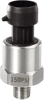 150 Psi Pressure Transducer/Sender/Sensor 150/200 Psi Stainless Steel 1/8”-27 NPT Pressure Transducer Sensor Compatible With Oil, Fuel, Air, Water