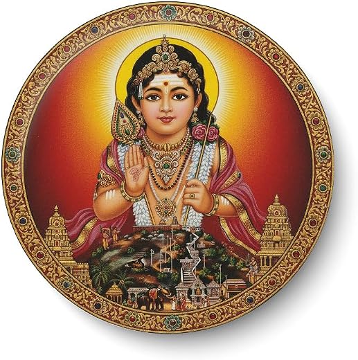 PEACOCKRIDE Arulmigu Palani MuruganI Lord Murugan I Kandhan I Spiritual I Pin Badge Multicolor