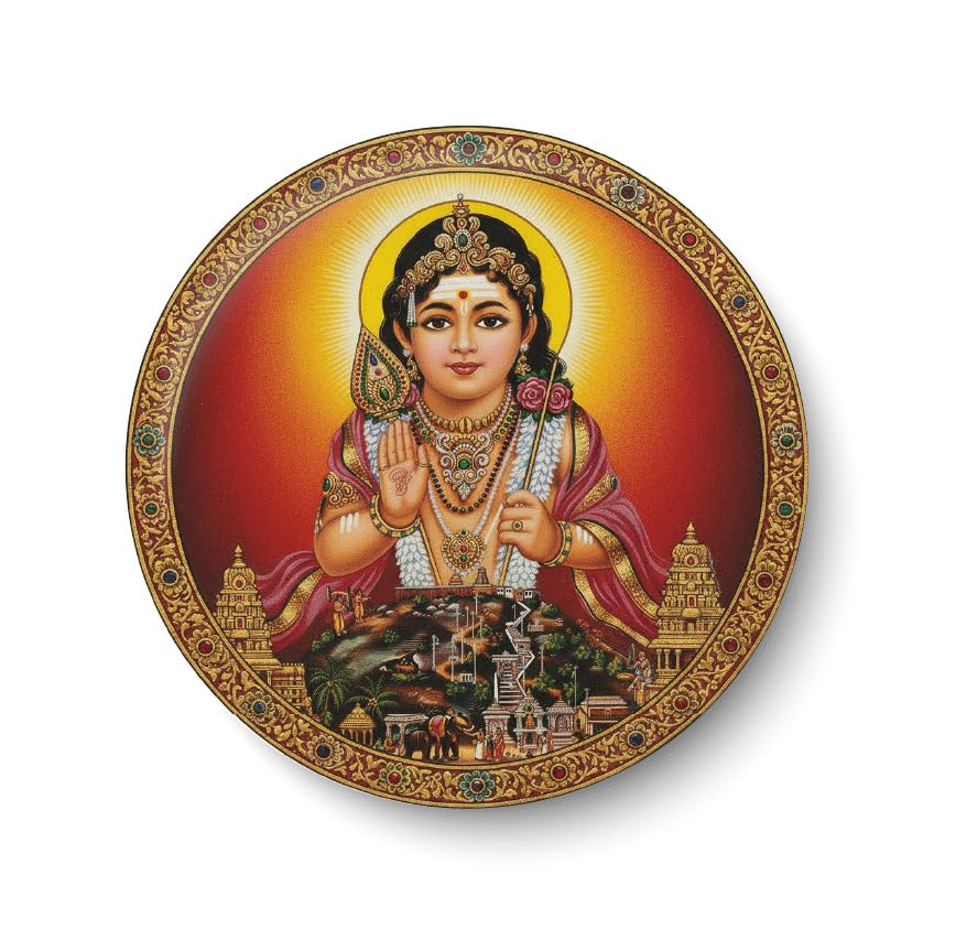 peacockride Arulmigu Palani MuruganI Lord Murugan I Kandhan I Spiritual I Pin Badge Multicolor-picture-17