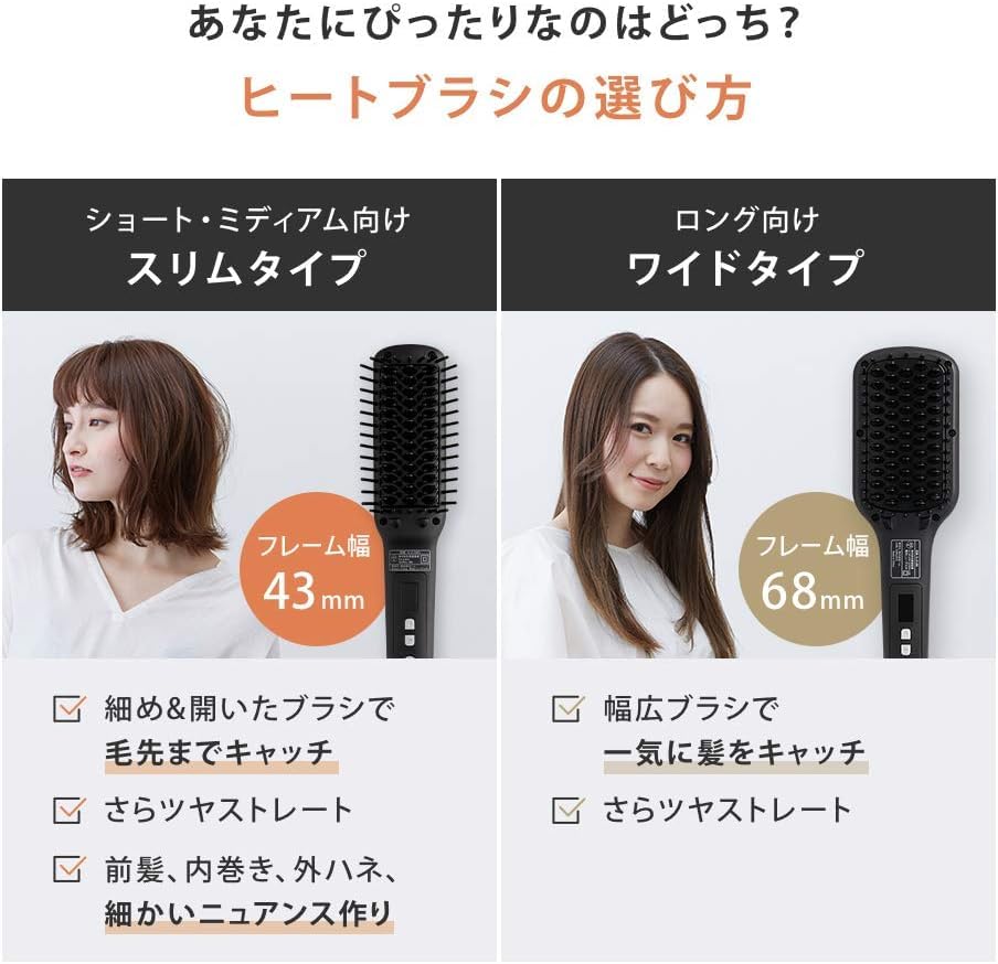 Amazon.co.jp: SALONIA サロニア ストレートヒートブラシ ネイビー
