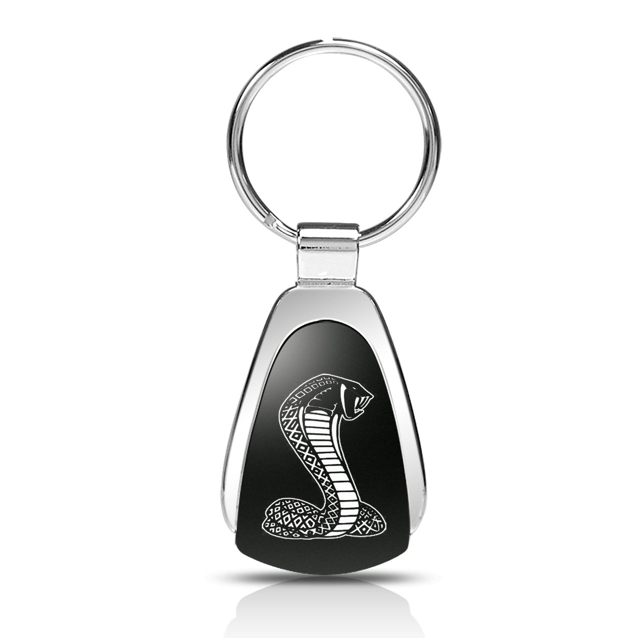 Ford Mustang Shelby Cobra Black Tear Drop Key Chain