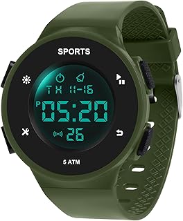 Herren Uhr Digital Männer 5 ATM Wasserdicht Chronograph Silikon Armband, Armbanduhren Herren Uhren Herren mit LED Digitaluhren Mode Casual Digitaluhr Uhr für Herren