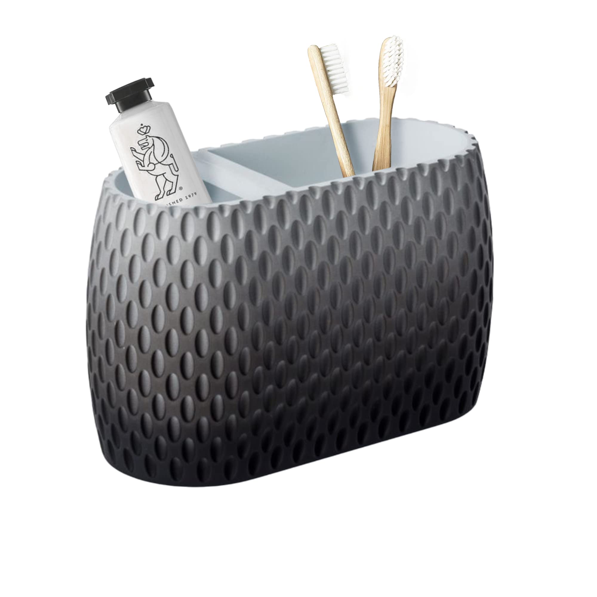 Blue Canyon Milano Black Toothbrush Tidy - Polyresin - 16.5cm Height