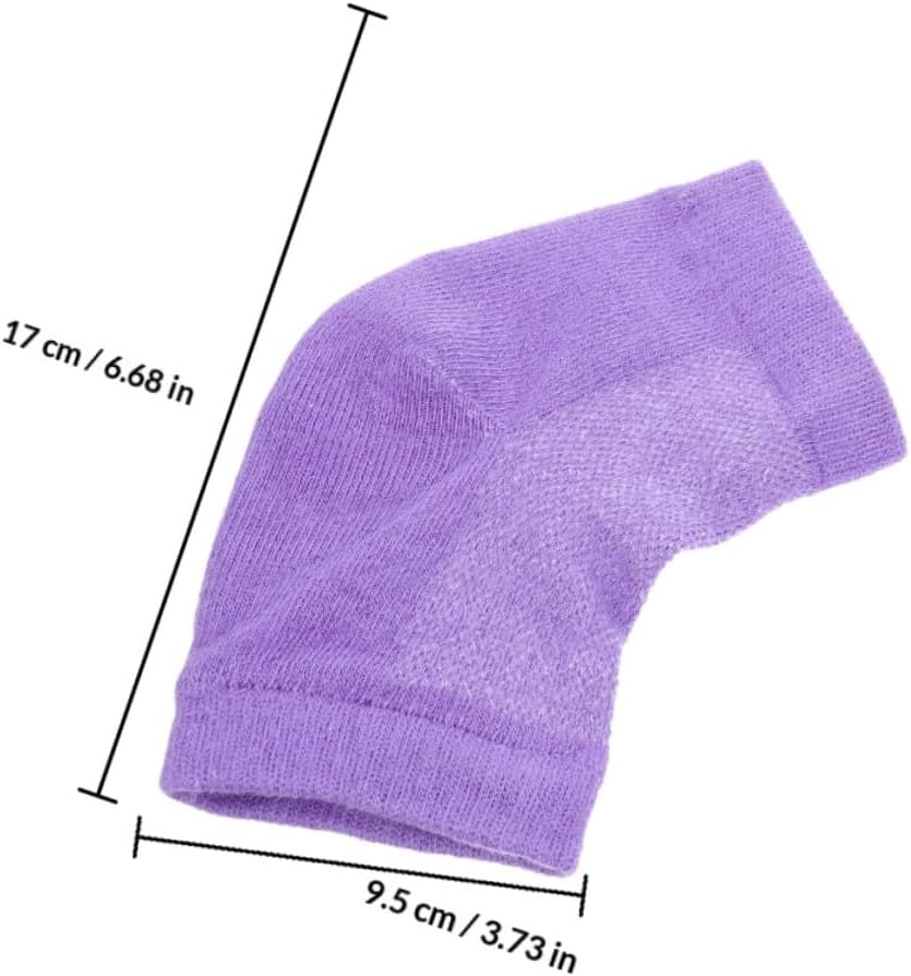 4 Pairs Breathable Gel Heel Socks Anti-Crack Foot Protector Moisturizing Foot Covers for Dry Skin Care and Outdoor Use