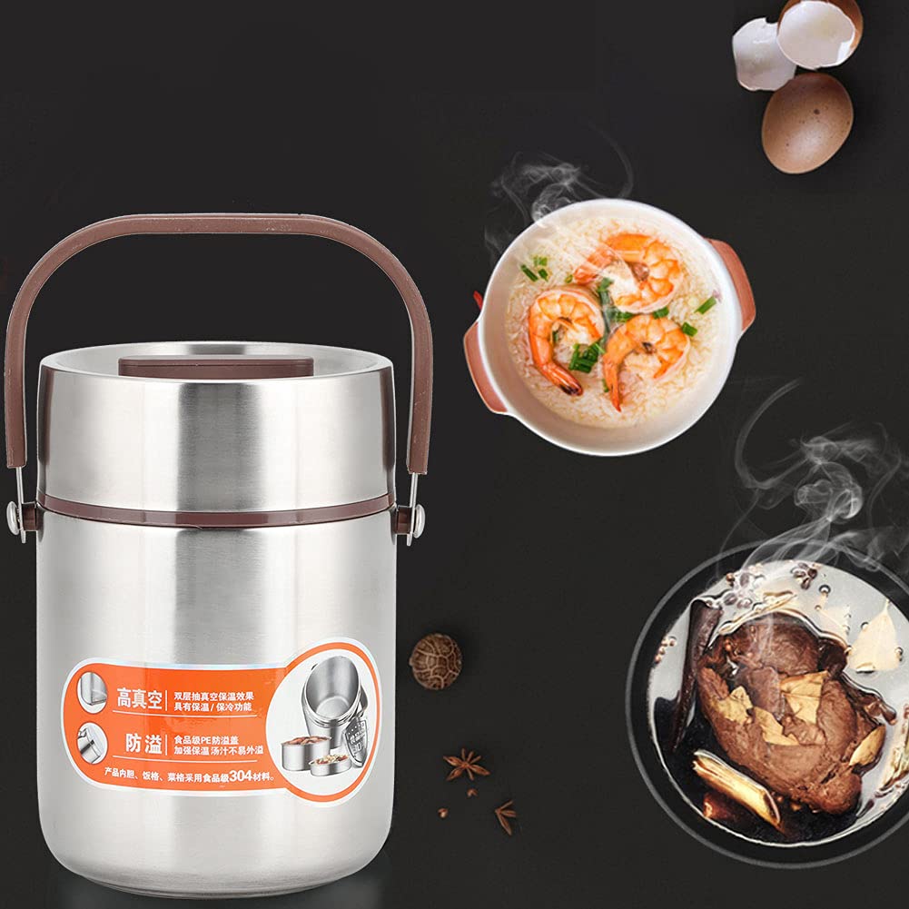Lunch-Container mit großer Kapazität Thermal, lebensmittelechtes Edelstahl Auslaufsichere Thermal-Lunchbox für Hot Food Box für Studenten und Büroangestellte